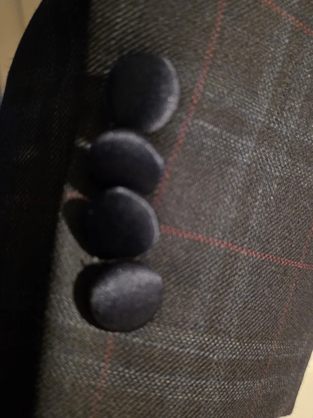 Jos. A. Bank Navy Plaid Satin-Lapel Tuxedo Jacket